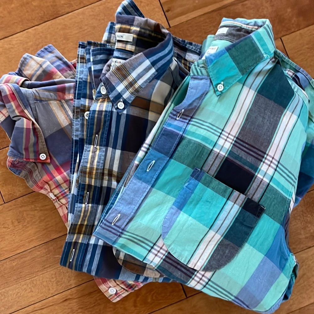 J. Crew Men's Casual Button Down Shirts - Multicolor Plaid